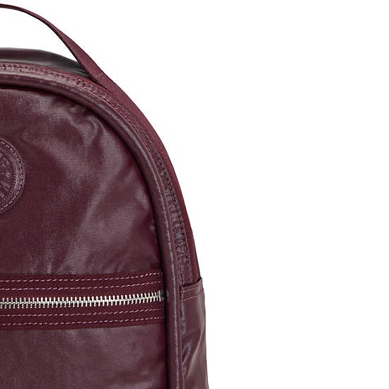 Kipling Kae Klassieke Metallic Rugzak Bordeaux | België 1629UZ